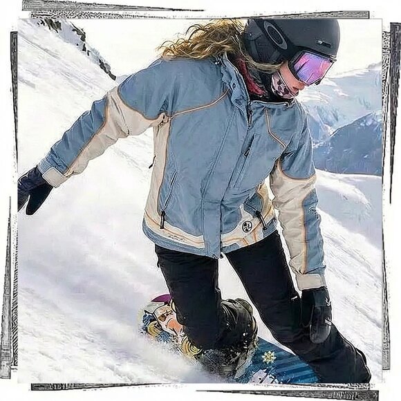 REI Jackets & Blazers - Blue & Cream w Orange Piping LightweightJacket w Gator & Vent Zips (S) Hardcore